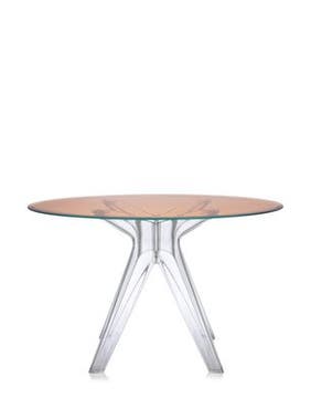 Table SIR GIO de Kartell, Pieds cristal, Bronze Table SIR GIO de Kartell, Pieds cristal, Bronze