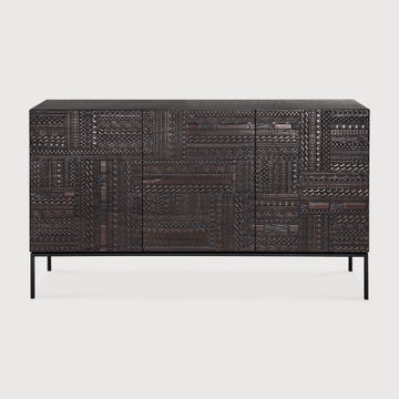 Buffet ANCESTORS TABWA d'Ethnicraft, L.150 cm, 3 portes, Noir