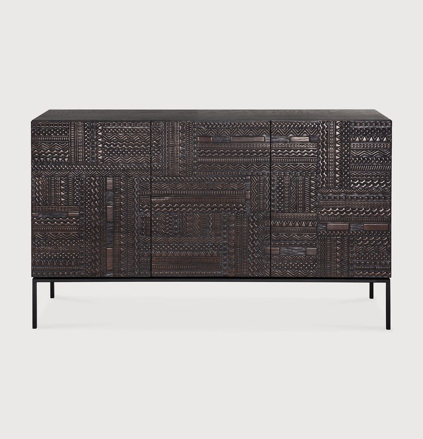 Buffet ANCESTORS TABWA d'Ethnicraft, L.150 cm, 3 portes, Noir