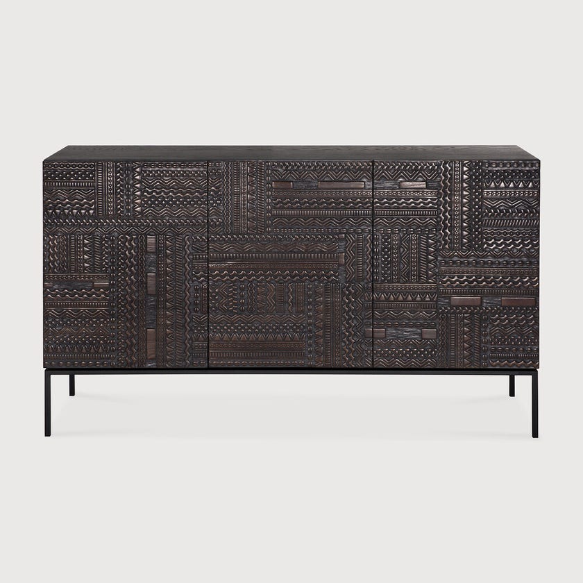 Buffet ANCESTORS TABWA d'Ethnicraft, L.150 cm, 3 portes, Noir Buffet ANCESTORS TABWA d'Ethnicraft, L.150 cm, 3 portes, Noir