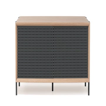 Buffet bas GABIN de Hartô, 122 cm, Gris ardoise / chêne