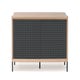 Buffet bas GABIN de Hartô, 122 cm, Gris ardoise / chêne