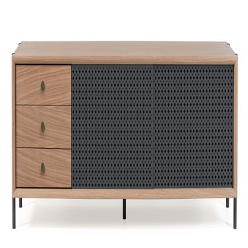 Buffet bas GABIN avec bloc tiroir de Hartô, 162 cm, Gris ardoise