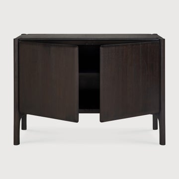 Buffet PI - teck vernis - brun foncé - 2 portes