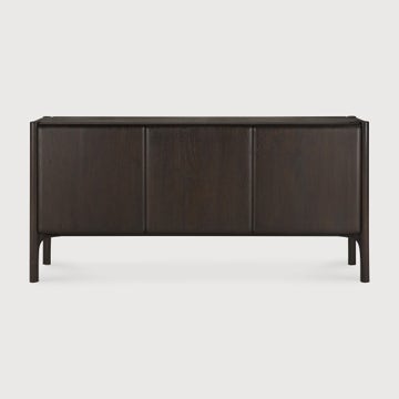 Buffet PI - teck vernis - brun foncé - 3 portes