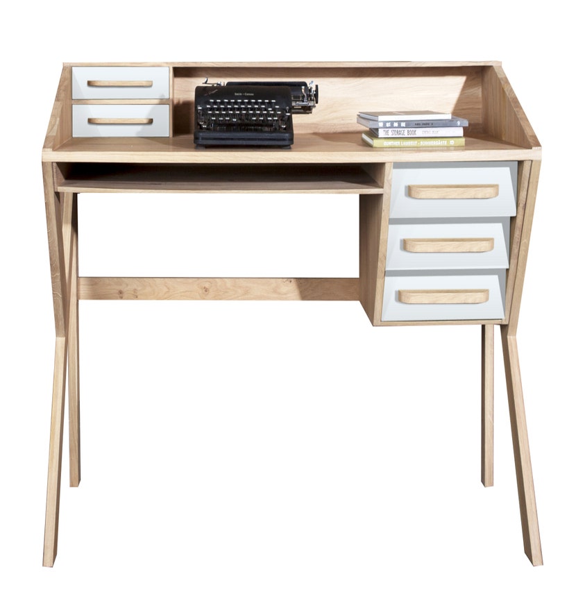 Bureau ORIGAMI d'Ethnicraft, Crème