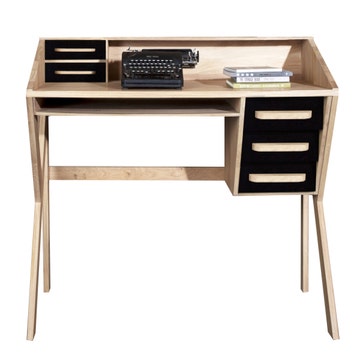 Bureau ORIGAMI d'Ethnicraft, Noir
