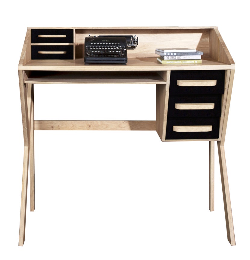 Bureau ORIGAMI d'Ethnicraft, Noir
