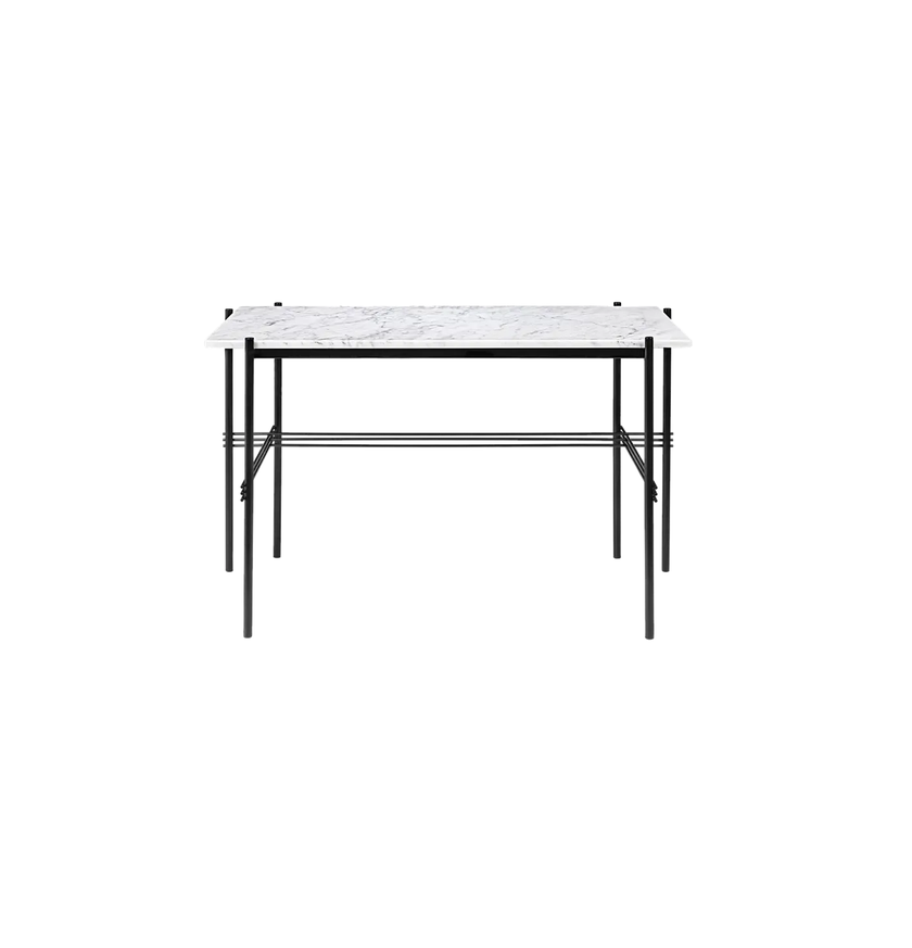 Bureau TS de Gubi, Structure noire, Marbre blanc de carrare
