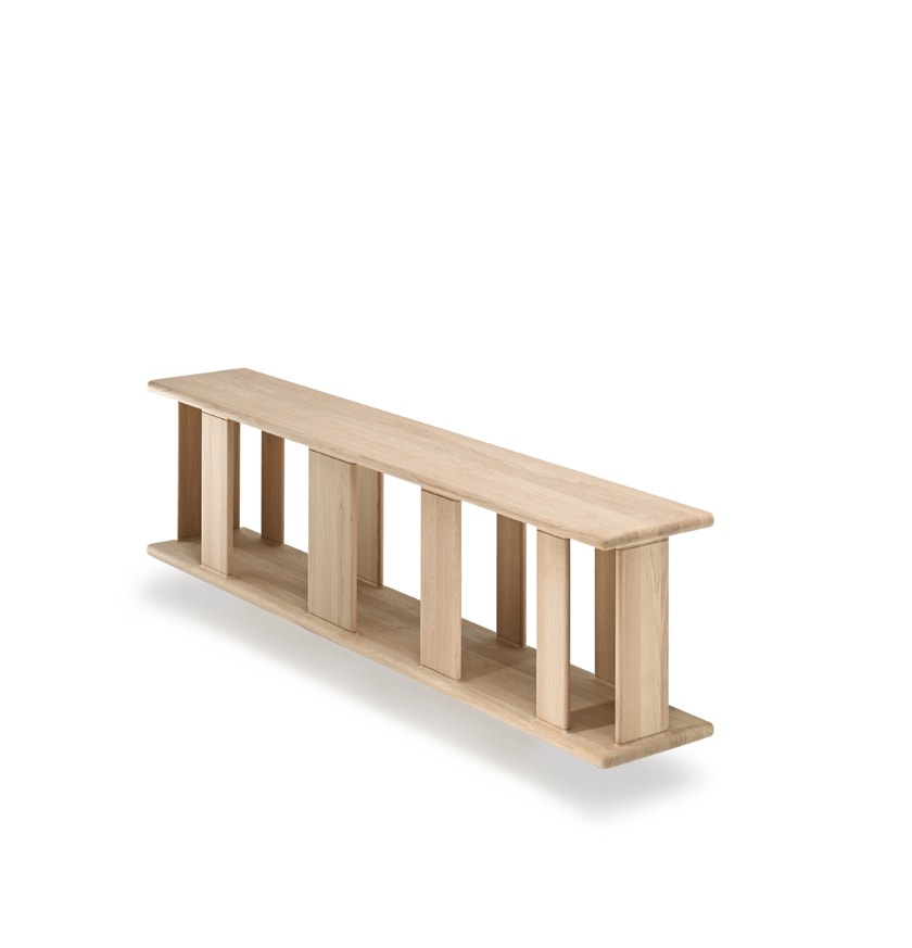 Étagère suspendue BURLY de Woak, 160 x 40 cm, Chêne huilé