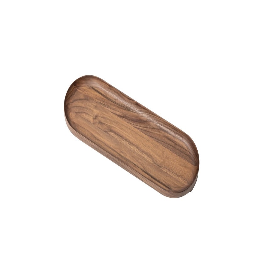 Plateau BURLY de Woak, 50 x 18 cm, Noyer huilé