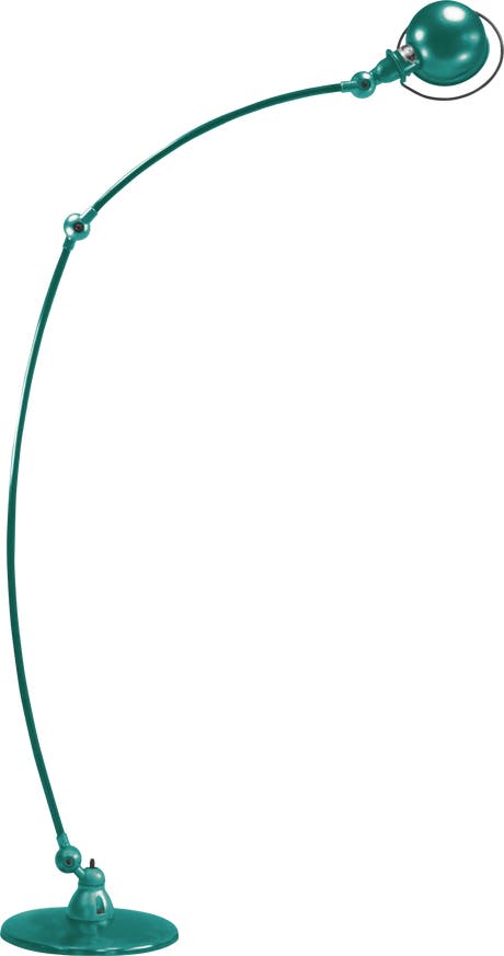 Lampe courbe LOFT C1260 de Jieldé, Bleu d'eau Lampe courbe LOFT C1260 de Jieldé, Bleu d'eau