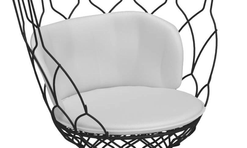Coussin d'assise + dossier pour fauteuil RE-TROUVE de Emu, Blanc Coussin d'assise + dossier pour fauteuil RE-TROUVE de Emu, Blanc