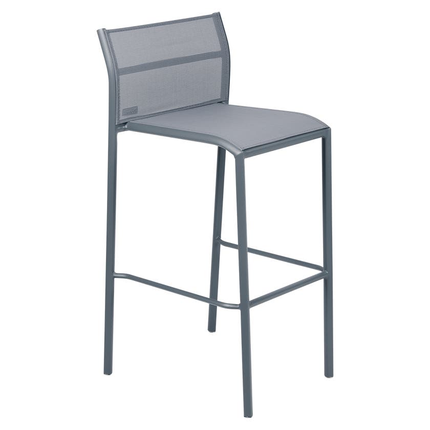 Tabouret haut CADIZ de Fermob, Gris orage Stéréo Tabouret haut CADIZ de Fermob, Gris orage Stéréo