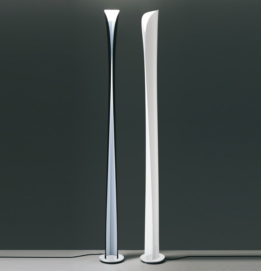 Lampadaire CADMO LED d'Artemide, 2700K, Noir/blanc