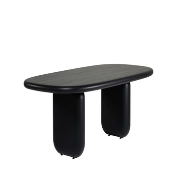 Table CAIRN, 240 x 120 cm, Chêne laqué, Noir