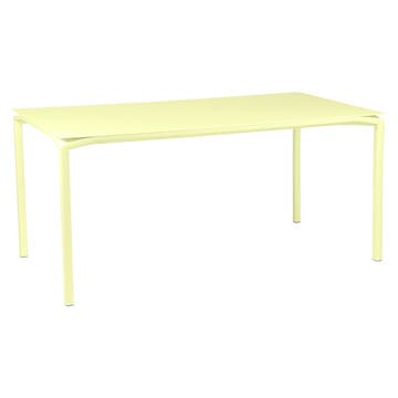 Table CALVI de Fermob, 160 x 80 cm, Citron givré Table CALVI de Fermob, 160 x 80 cm, Citron givré