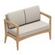 Canapé 2 places en teck avec accoudoirs ZENHIT de Royal Botania, Coussins natural grey dot
