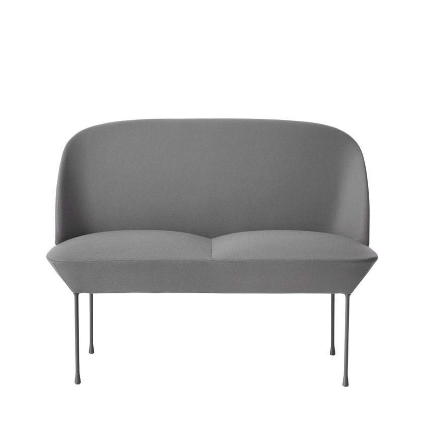 Canapé 2 places OSLO de Muuto, tissu Steelcut 160 Light grey