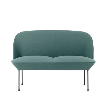Canapé 2 places OSLO de Muuto, tissu Steelcut trio 966 Gris vert