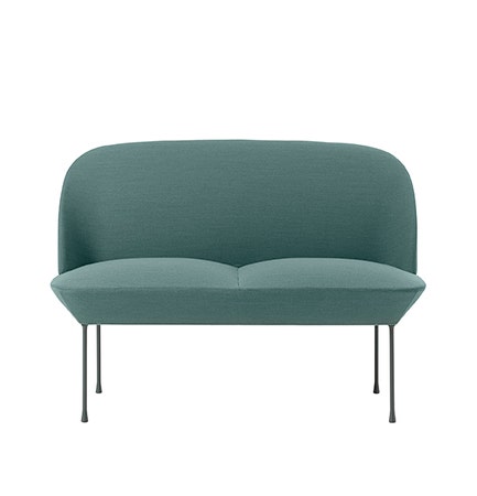 Canapé 2 places OSLO de Muuto, tissu Steelcut trio 966 Gris vert