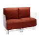 Canapé 2 places POP OUTDOOR, Ikon Orange, Structure transparente