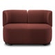 Canapé 3 places K-WAIT de Kartell, Tissu Bouclé, Rouge brique