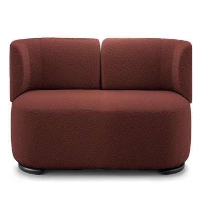 Canapé 3 places K-WAIT de Kartell, Tissu Bouclé, Rouge brique