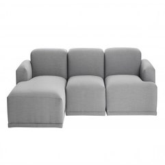 Canapé 3 places lounge CONNECT MODULAR SYSTEM de Muuto, Gris Trio 133