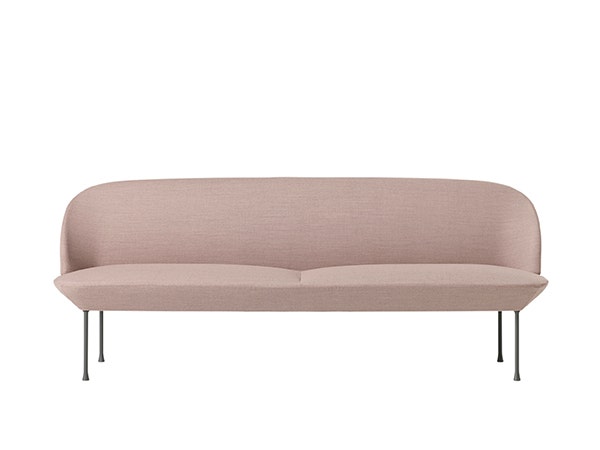 Canapé 3 places OSLO de Muuto, Fiord 551 Gris rosé Canapé 3 places OSLO de Muuto, Fiord 551 Gris rosé