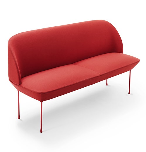 Canapé 3 places OSLO de Muuto, Steelcut 660 rouge