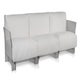 Canapé 3 places POP OUTDOOR, Blanc Ikon, Structure transparente 