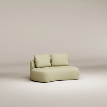 Canapé arrondi Moncey - 2 places - Tweed Lime