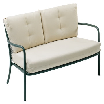 Canapé ATHENA de Emu, structure métal fer ancier avec coussin écru