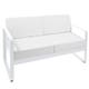 Canapé BELLEVIE, Coussin blanc grisé, Blanc coton