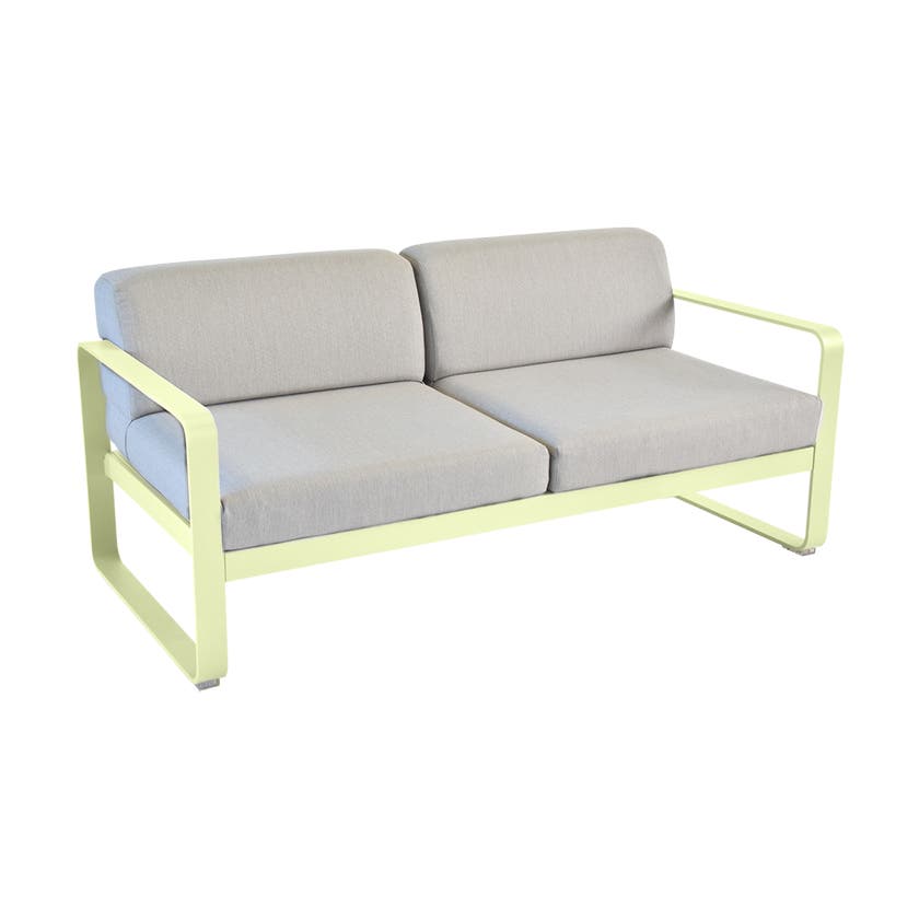Canapé BELLEVIE de Fermob, Coussin Gris flanelle, Citron givré Canapé BELLEVIE de Fermob, Coussin Gris flanelle, Citron givré