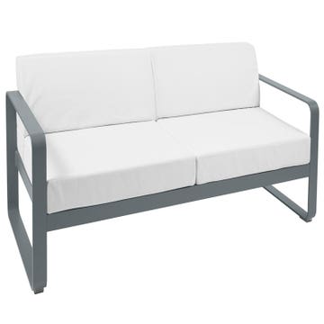 Canapé BELLEVIE de Fermob, Coussin blanc grisé, Gris orage