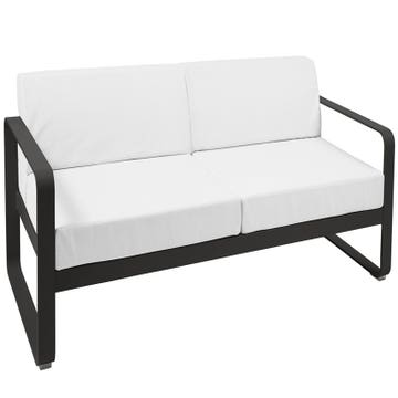 Canapé BELLEVIE de Fermob, Coussin blanc grisé, Réglisse