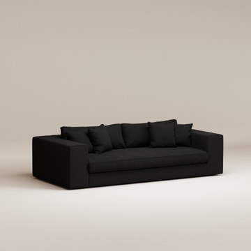 Canapé droit Bellechasse - 3 places - 2 parties - Bouclette Black