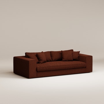 Canapé droit Bellechasse - 3 places - 2 parties - Bouclette Brick
