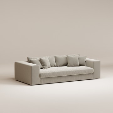 Canapé droit Bellechasse - 3 places - 2 parties - Velours strié Wool