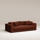 Canapé droit Bellechasse light - 3 places profondeur 110 cm - 2 parties - Bouclette Brick