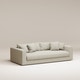 Canapé droit Bellechasse light - 3 places profondeur 110 cm - 2 parties - Bouclette Pearl