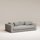 Canapé droit Bellechasse light - 3 places profondeur 110 cm - 2 parties - Bouclette Toffee