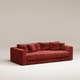 Bellechasse light Canapé 3 places (240x110cm) Deux parties - VELOURS GRATTÉ - ADORE BLUSH 92