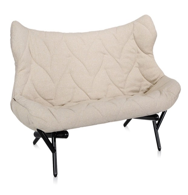 Canapé FOLIAGE TREVIRA de Kartell, Beige, Structure noire