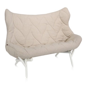 Canapé FOLIAGE TREVIRA de Kartell, Beige, Structure Blanche