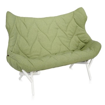 Canapé FOLIAGE TREVIRA de Kartell, Vert, Structure blanche