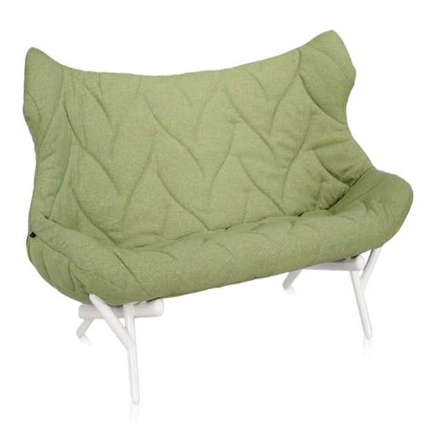 Canapé FOLIAGE TREVIRA de Kartell, Vert, Structure blanche