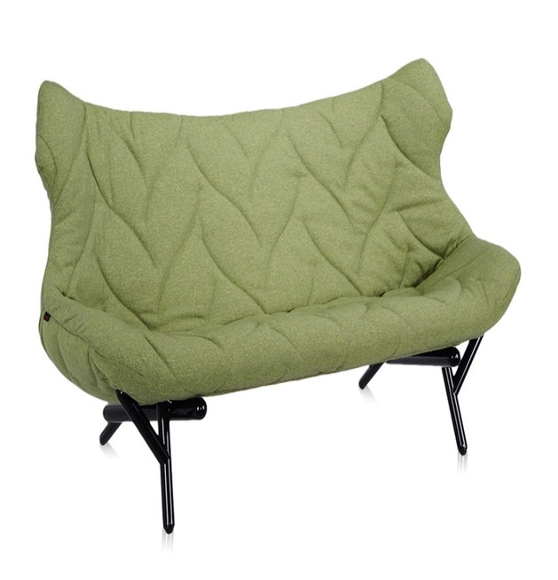 Canapé FOLIAGE TREVIRA de Kartell, Vert, Structure noire